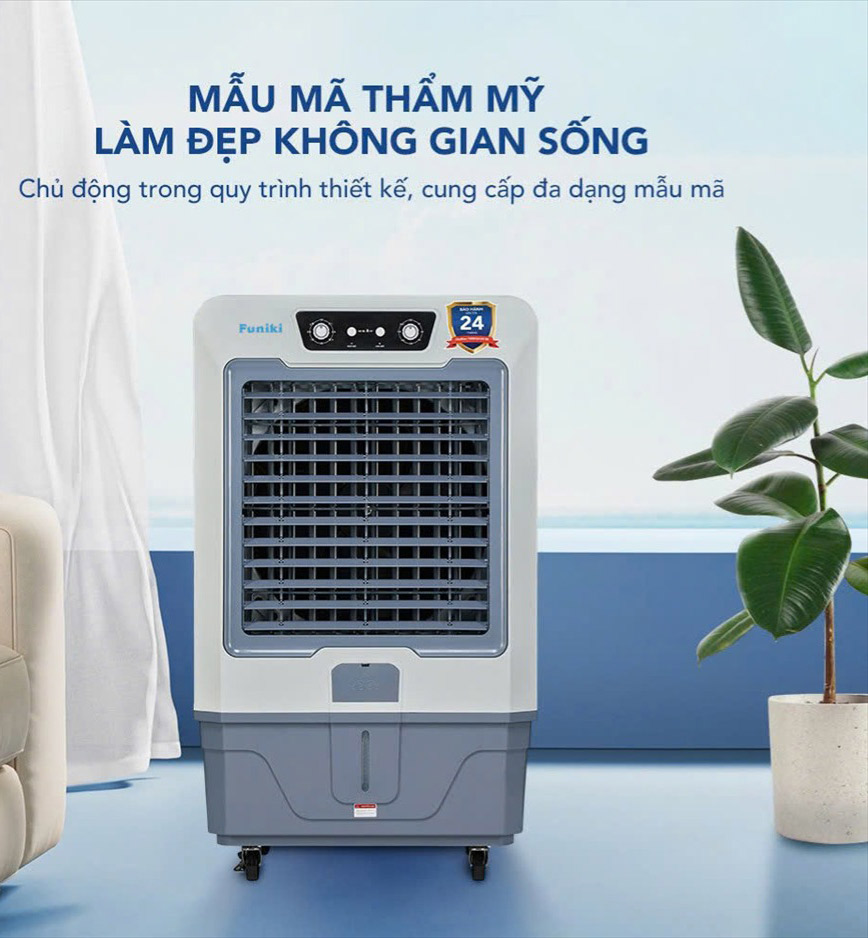 Quạt điều hòa hơi nước làm mát không khí Funiki FC0711TN 75 Lít – Công Suất 270W, Lưu Lượng 7400 m³/h, Làm Mát 55–65m² mạnh mẽ với kiểu dáng thẩm mỹ