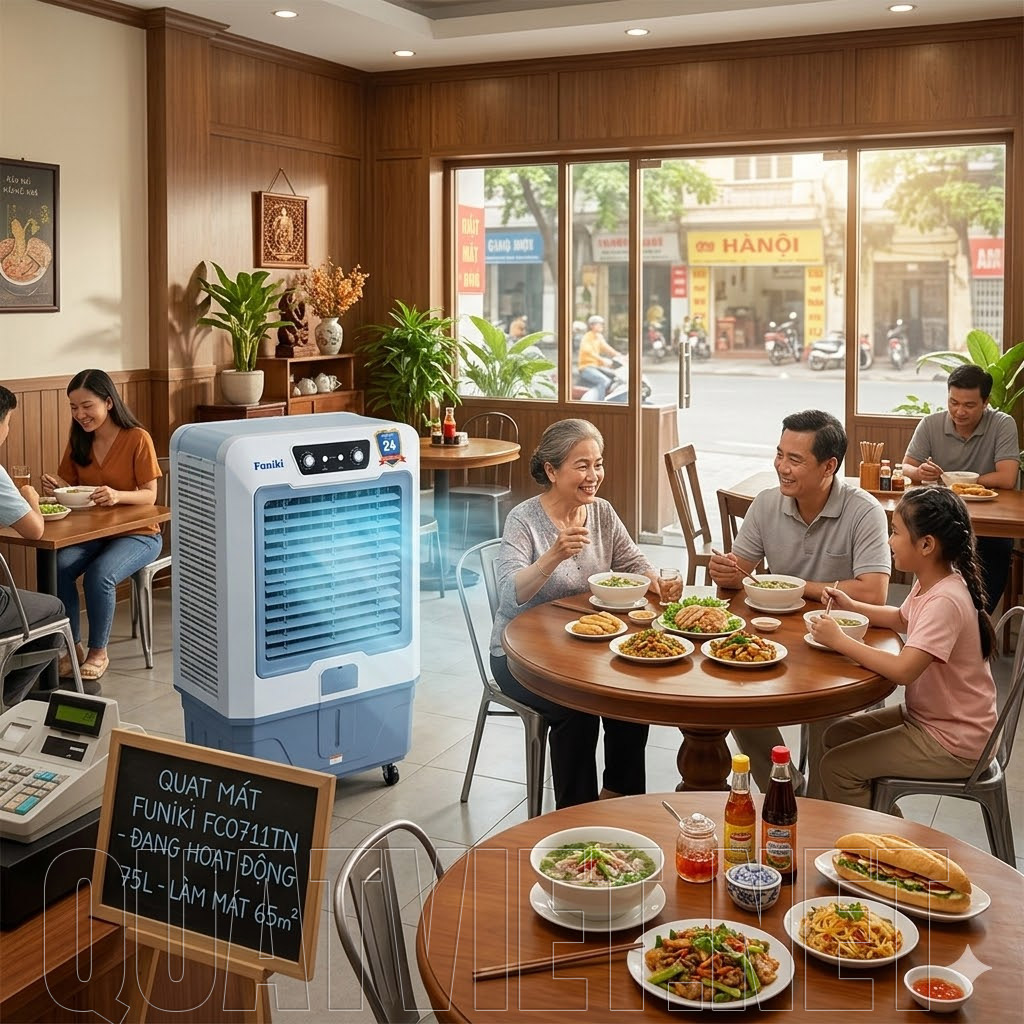 Quạt điều hòa hơi nước làm mát không khí Funiki FC0711TN cho nhà hàng