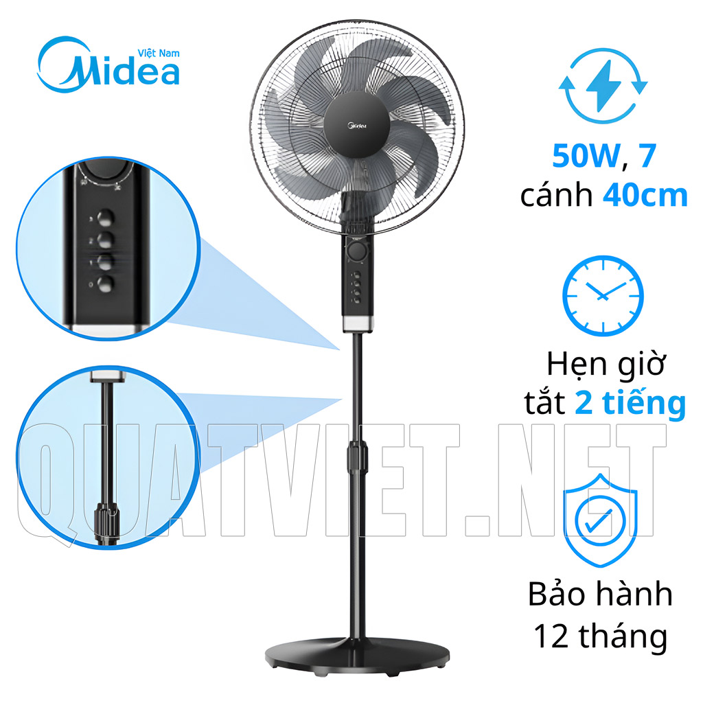 Quạt Cây Đứng Midea FS40-23MT
