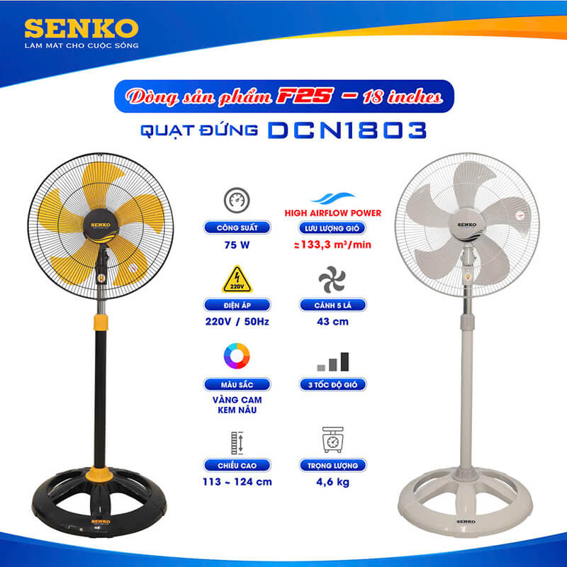 Quạt Đứng Senko DCN1803
