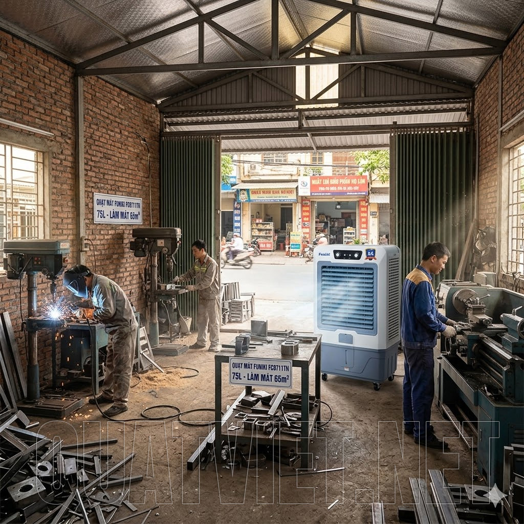 Quạt điều hòa hơi nước làm mát không khí Funiki FC0711TN cho xưởng cơ khí