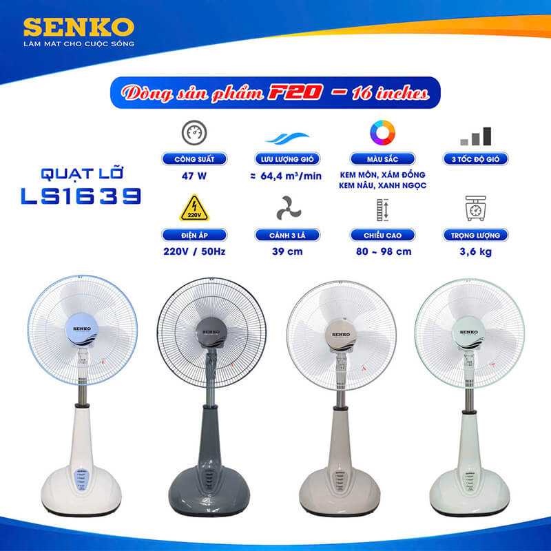 Quạt Lửng Senko LS1639