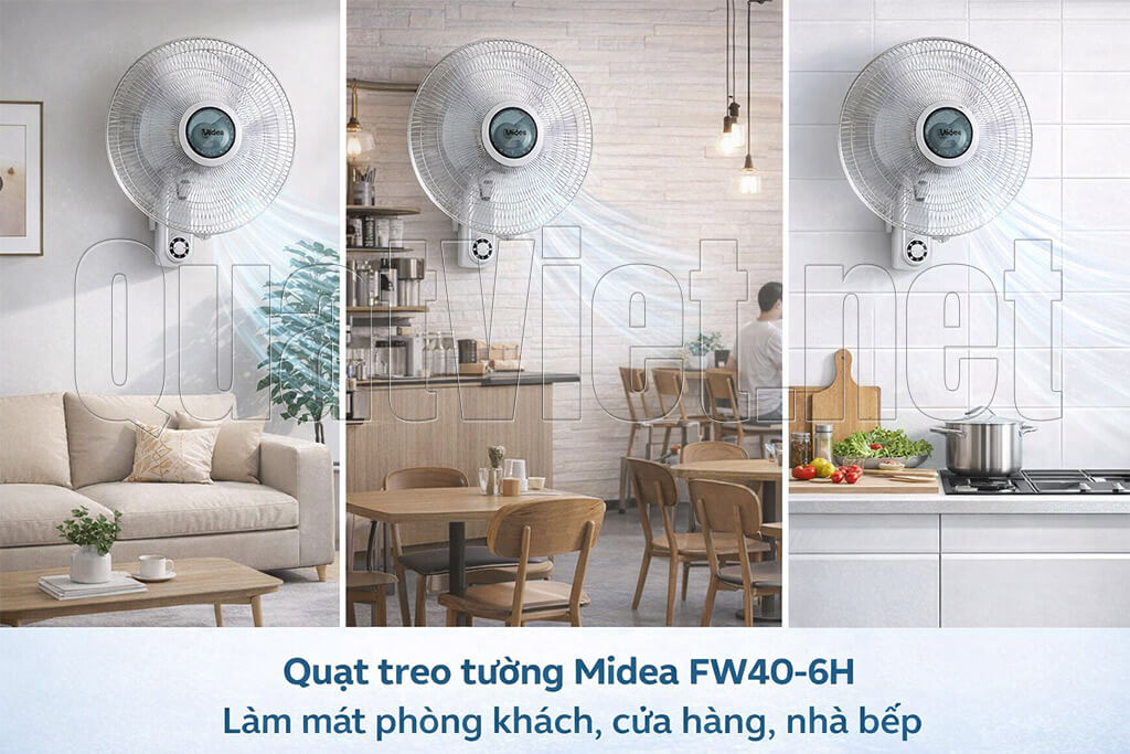 Review chi tiết quạt treo tường Midea FW40-6H: gọn, bền, rẻ, mạnh