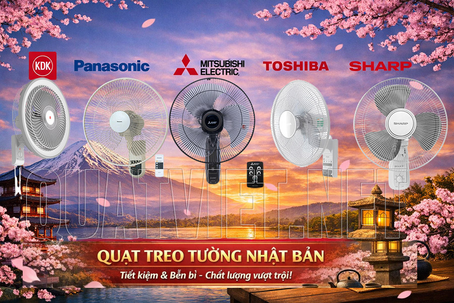 Quạt treo tường Nhật Bản tại QuatViet.net