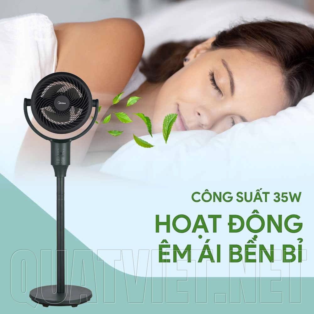 Quạt Cây Tuần Hoàn Midea MFS-070R0APBH hoạt động êm ái