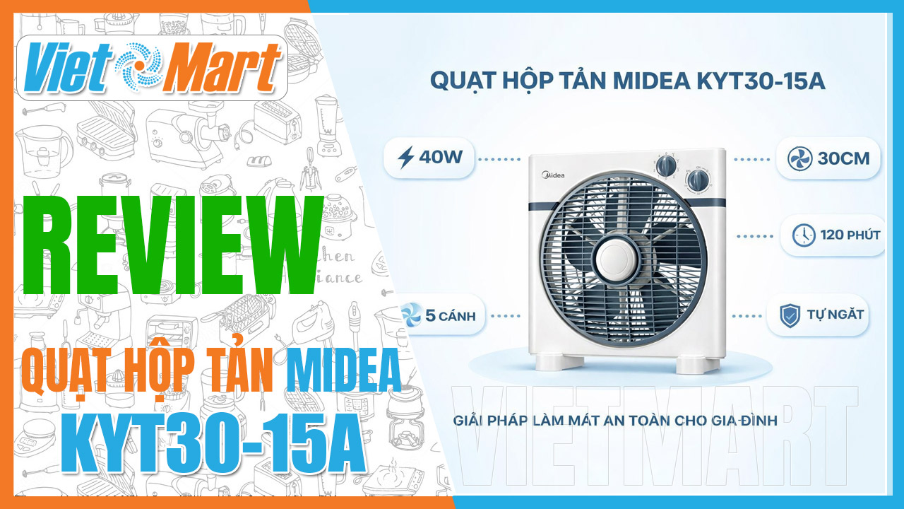 Review quạt hộp tản Midea KYT30-15A