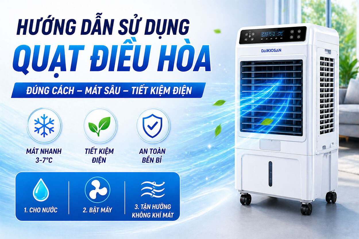 Hướng dẫn sử dụng và bảo quản quạt hơi nước đúng cách