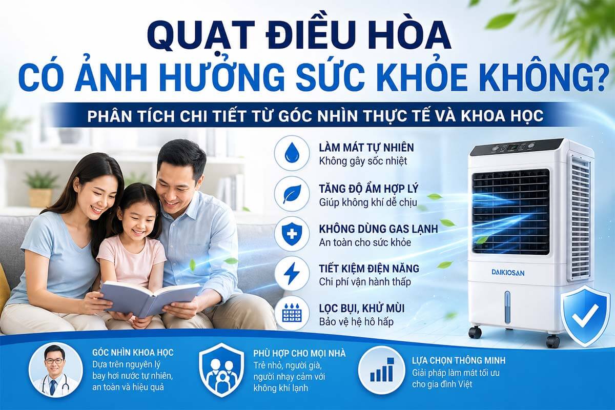 Quạt Điều Hòa Có Ảnh Hưởng Sức Khỏe Không? Phân Tích Chi Tiết Từ Góc Nhìn Thực Tế Và Khoa Học