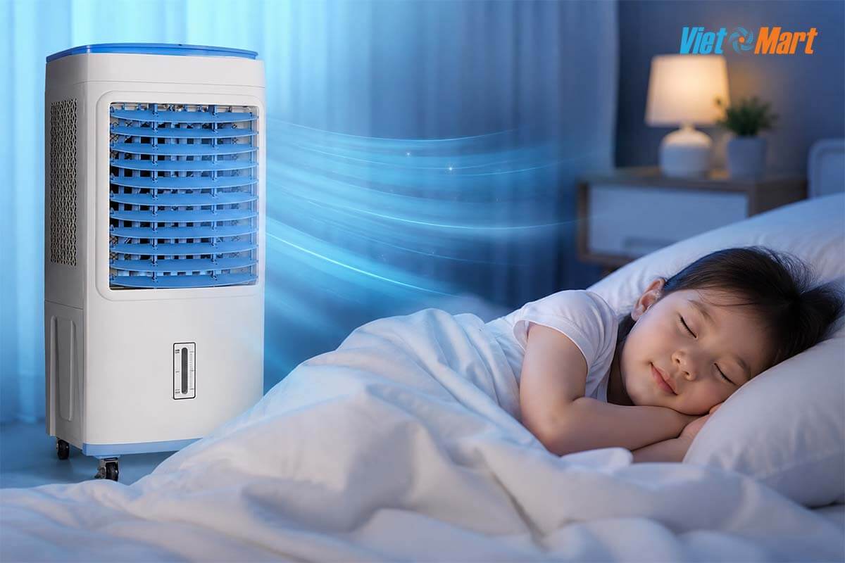 Trẻ Em Có Nên Nằm Quạt Hơi Nước? Góc Nhìn Chuyên Gia Về Quạt Điều Hòa, Máy Làm Mát Không Khí Cho Gia Đình Có Trẻ Nhỏ