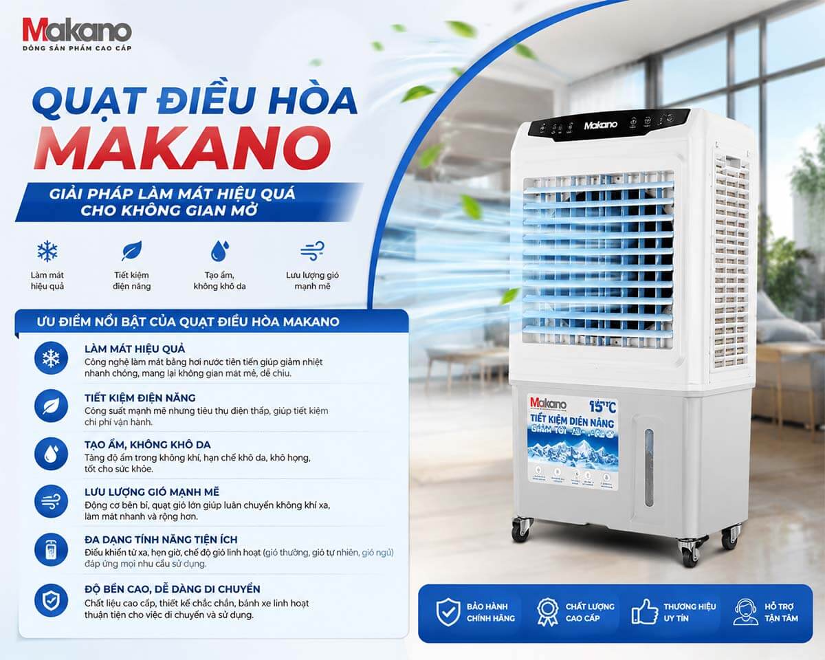 Quạt hơi nước Makano chất lượng tốt