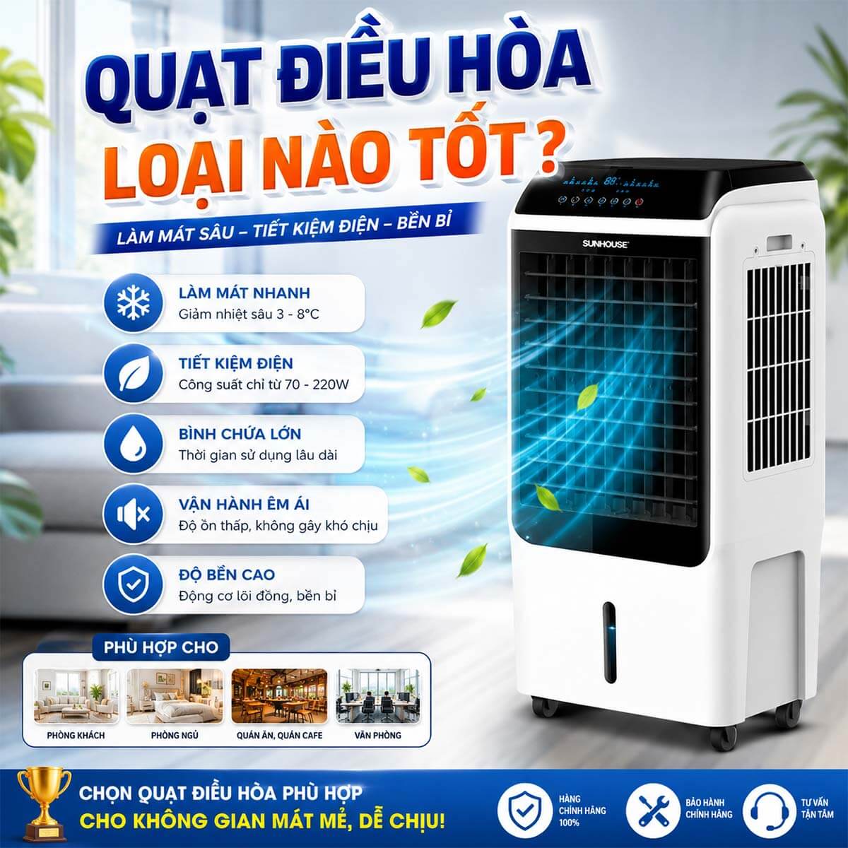 Quạt điều hòa loại nào tốt