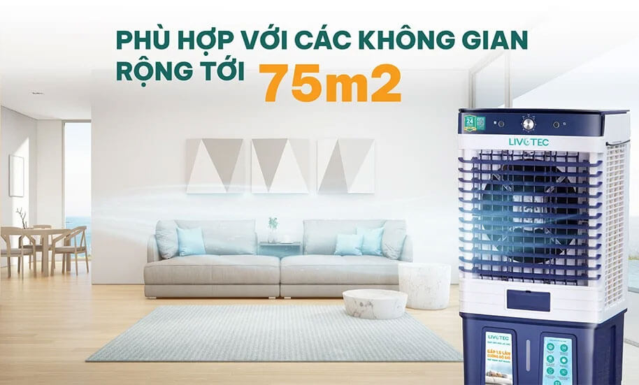 Quạt điều hòa Livotec LAC-G66P công suất 260W làm mát nhanh không gian mở đến 75m²